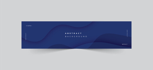 Wall Mural - Blue abstract linkedin banner template
