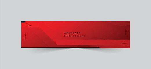 Wall Mural - Red linkedin banner abstract background