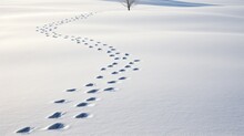Animal Tracking, Snow Print Identification. Identifying Animals From Their Tracks. Identify Animal Tracks In The Snow By Looking At Walking Patterns