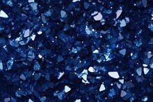 Blue Glitter Seamless Pattern, Abstract Background With Defocused Lights.
