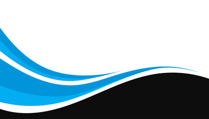 Wall Mural - abstract blue wavy business style background. vector illustration