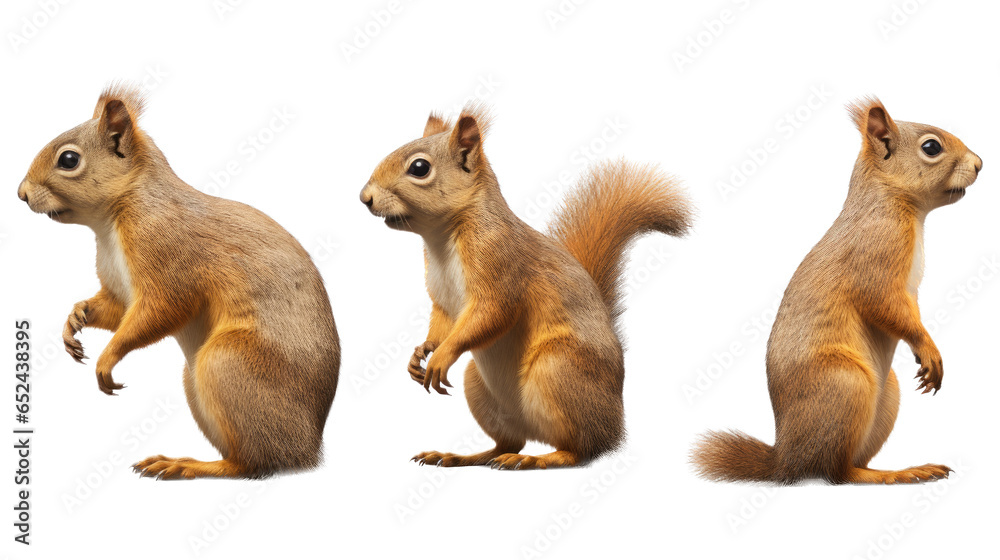 Squirrel Reference Image a cutout of several squirrels in various positions in a Nature-themed ...