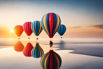 Wall Mural - balloons in the sky