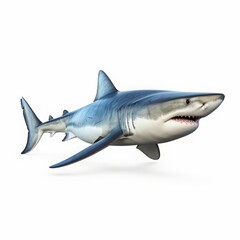 Wall Mural - shark on a white background isolated.