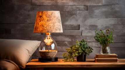 Wall Mural - modern interior design with a lamp