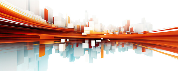 Poster - abstract digital design elements, cut out