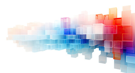 Poster - abstract digital design elements, cut out