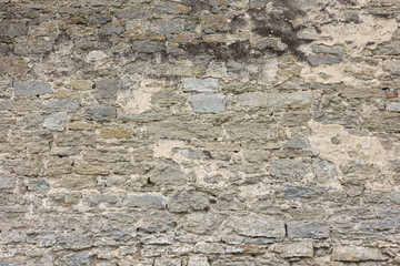 Wall Mural - Old gray stone wall background