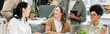 © LIGHTFIELD STUDIOS - startup ideas, interracial business team discussing project and sharing ideas in coworking, banner