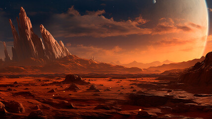 Wall Mural - Deserted alien planet