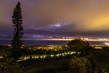 Wall Mural - sunset over the city