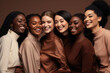 A group of women standing next to each other. Perfect for illustrating unity, teamwork, diversity, and female empowerment. Ideal for websites, blogs, social media posts, and marketing materials.