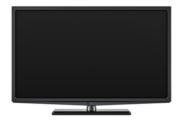 Poster - LED Flat Screen TV, Smart TV set. 3D rendering isolated on transparent background