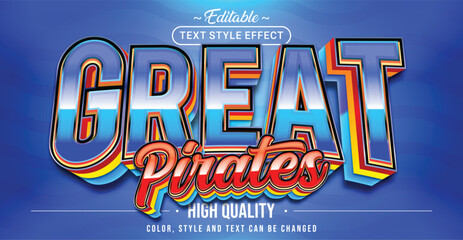 Poster - Editable text style effect - Great Pirates text style theme.