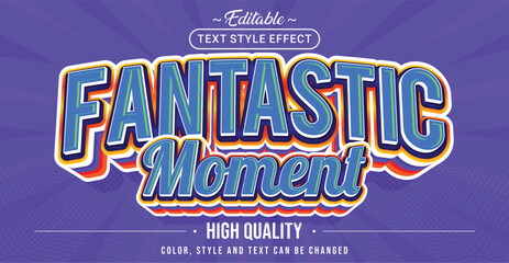 Poster - Editable text style effect - Fantastic Moment text style theme.