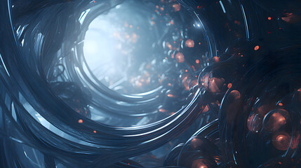 Wall Mural - abstract circular science ficiton background