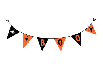 Wall Mural - halloween garland party