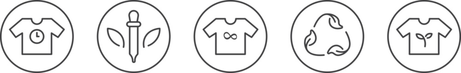 Fabric Specification Vector Icon Set