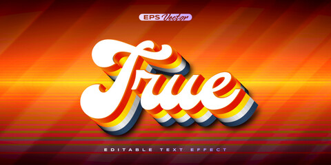 True retro Y2K editable text effect