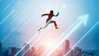 © metamorworks - ジャンプする男性　ビジネスと成長