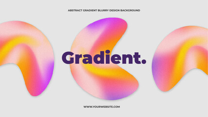Poster - Abstract Gradient Mesh Blurry Background. Vector Typography Slide.