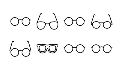 Wall Mural - Glasses icon vector. eye glasses icon. sunglasses