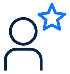 Poster - illustration of a icon user star