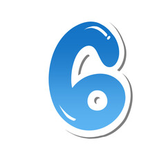 Leinwandbilder - Blue 3D Number font