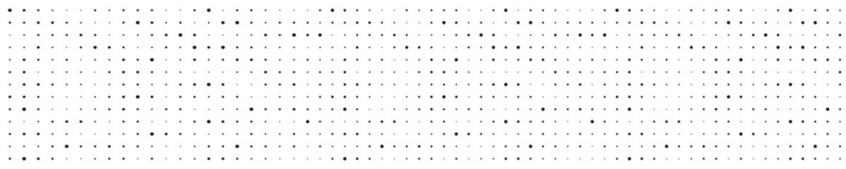 Wall Mural - dot grid surface. halftone seamless pattern. different sized round points horizontal background. abs