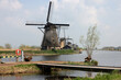 The windmills at Kinderdijk, the Netherlands, a UNESCO world heritage site. Built about 1740 system 19 windmills is part of a larger water management system to prevent flooding.