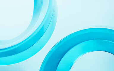 Poster - abstract curve geometries background, 3d rendering.