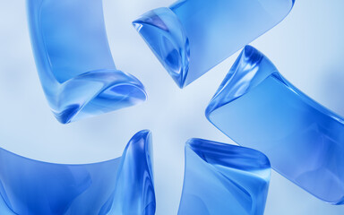 Poster - abstract curve geometries background, 3d rendering.