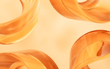 Poster - abstract curve geometries background, 3d rendering.