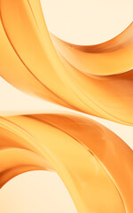 Poster - abstract curve geometries background, 3d rendering.