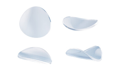 Poster - Round glass geometry, 3d rendering.