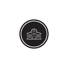 Sticker - icon building vector