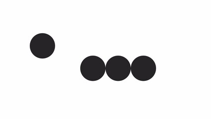 Poster - Pendulum balls swing movement black and white loading animation. Cradle newton outline 2D cartoon preloader, flat ui element 4K video loader motion graphic. Balancing waiting animated indicator gif