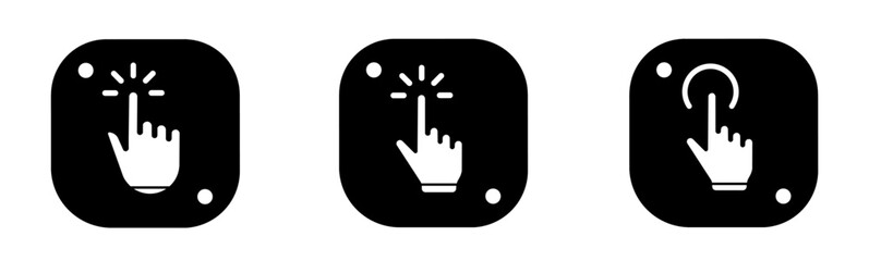 Leinwandbilder - Hand cursor icon in flat. A hand cursor icon design. Stock vector.