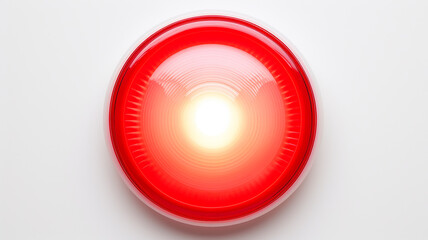 Aufkleber - red light fluorescent button isolated on the background of computer graphics website design