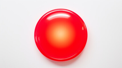 Aufkleber - red light fluorescent button isolated on the background of computer graphics website design