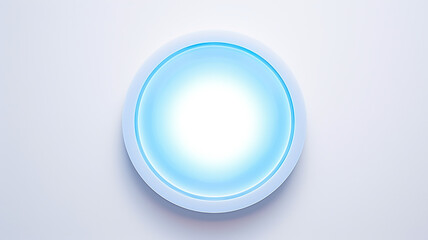Aufkleber - blue light luminescent button isolated on the background of computer graphics website design