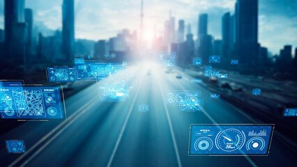 Aufkleber - Urban traffic and information data