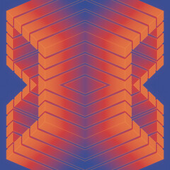 Leinwandbilder - Modern geometric digital background with rectangular geometric shapes. 3d rendering digital illustration