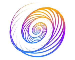 Aufkleber - 3d render of a colorful spiral