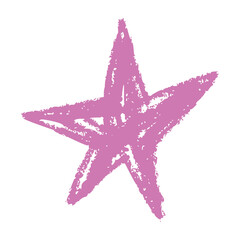 Wall Mural - shape elements, abstract. graphic pink stars among scribble doodles, color collage. flat vector illu