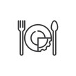 © alekseyvanin - Food portion control line icon
