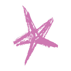 Wall Mural - shape elements, abstract. graphic pink stars among scribble doodles, color collage. flat vector illu