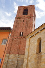 Bell tower of the church of San Sepolcro in Pisa, Tuscany, Italy