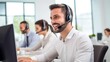 © Kowit - professional call center operators communicate with customers.