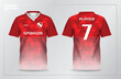 red jersey shirt template for sport uniform